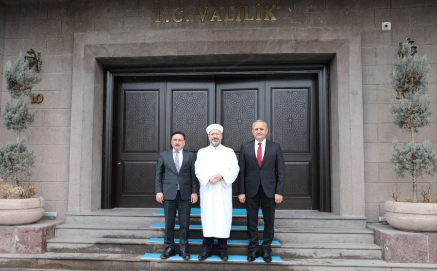 Ali Erbaş’tan Vali Çiçek’e ziyaret