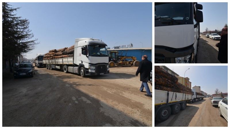 Tırlar Başkan Çöl’e takıldı