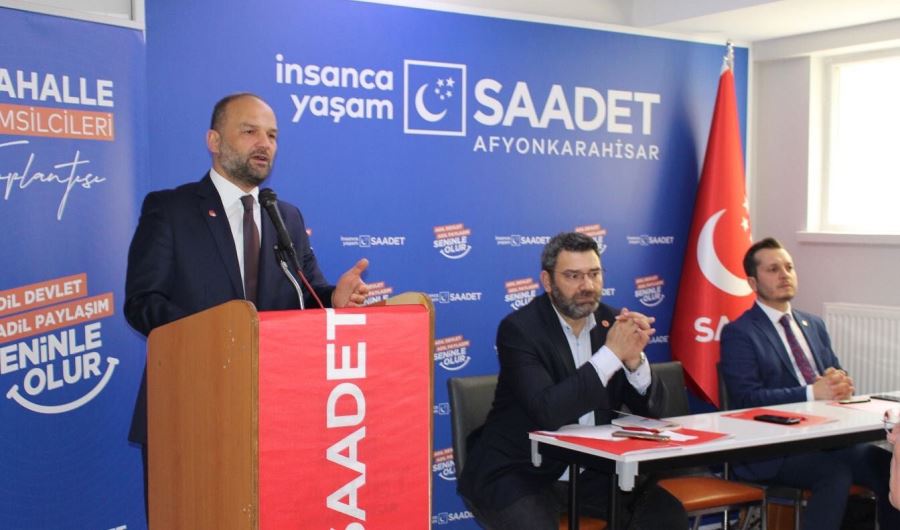 Saadet Partili Ersan Bilgin Afyon’da mahalle toplantısına katıldı