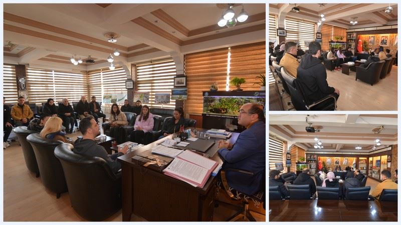 POMEM kursiyerleri Başkan Çöl’ü makamında ziyaret etti