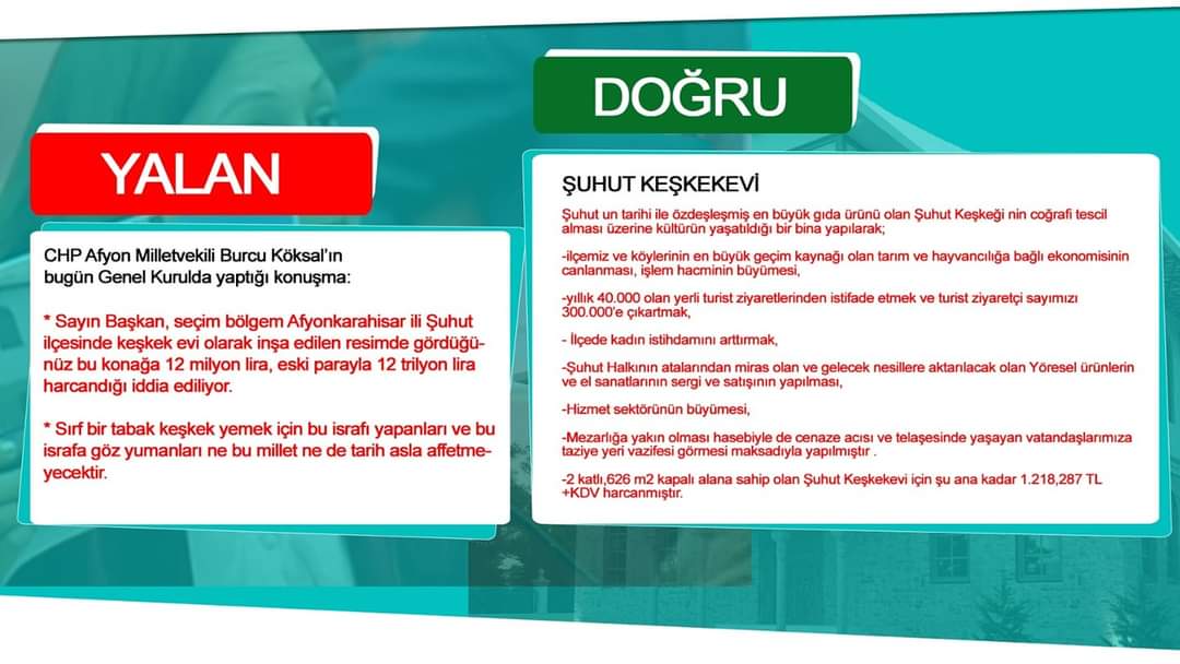 Köksal’ın keşkek evi iddiaları yalanlandı