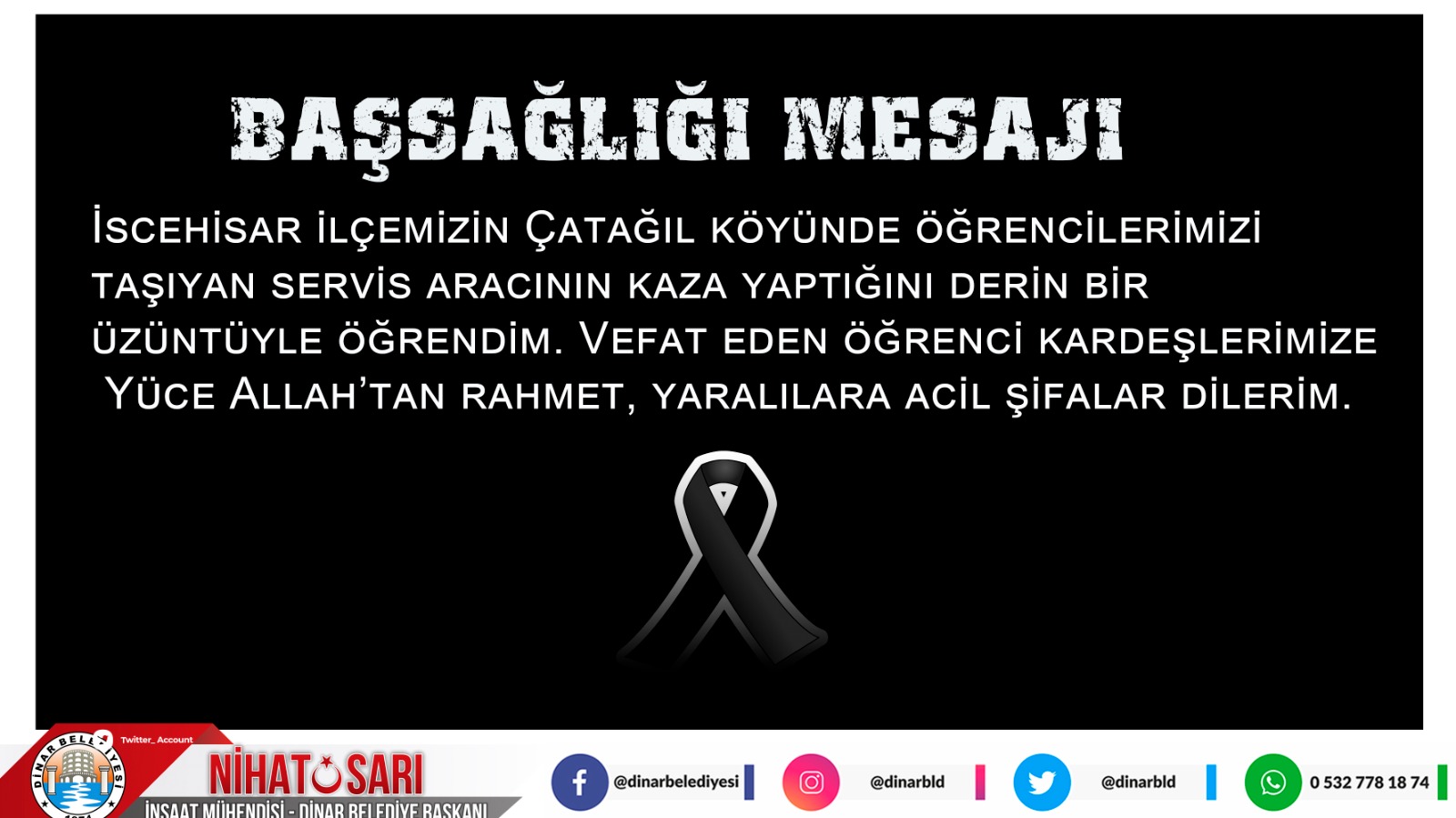 Başkan Sarı’dan başsağlığı mesajı