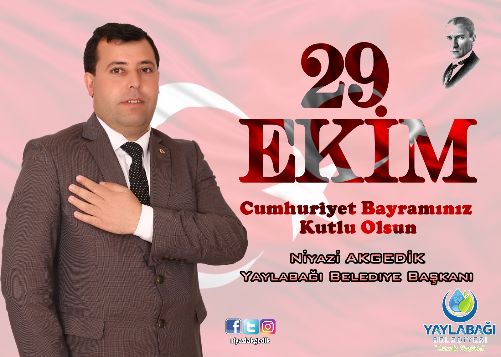 Başkan Akgedik’ten 29 Ekim Cumhuriyet Bayramı mesajı