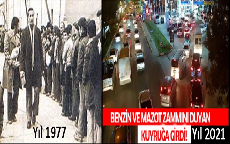 Benzine ve motorine gelen zamlar halkı kuyruğa neden oldu